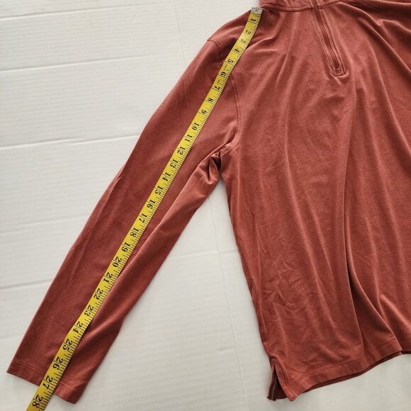 Coolibar  sz L Sonora performance pullover  1/4 zip brown sun protection - Picture 9 of 10